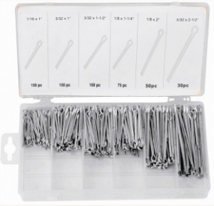 Display Box Assorted Split/cotter Pins 1-4mm (555pc)